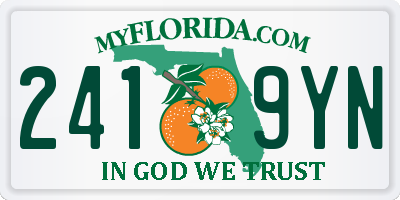 FL license plate 2419YN