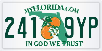FL license plate 2419YP