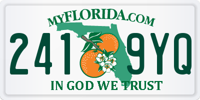 FL license plate 2419YQ