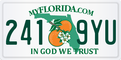 FL license plate 2419YU