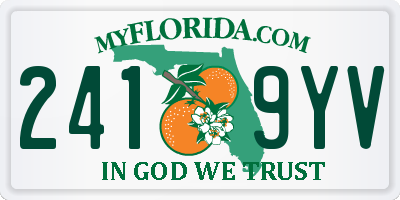 FL license plate 2419YV