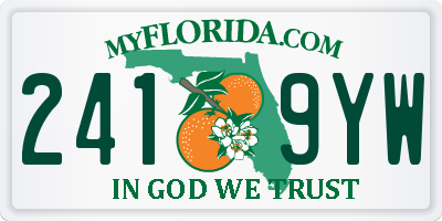 FL license plate 2419YW