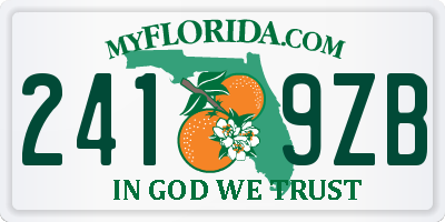 FL license plate 2419ZB