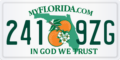 FL license plate 2419ZG