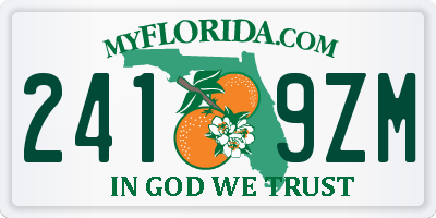FL license plate 2419ZM
