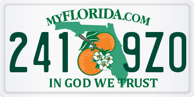FL license plate 2419ZO