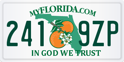 FL license plate 2419ZP