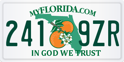 FL license plate 2419ZR