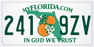 FL license plate 2419ZV