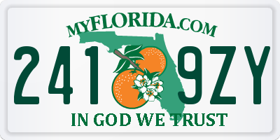 FL license plate 2419ZY