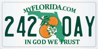 FL license plate 2420AY