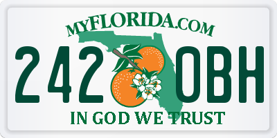 FL license plate 2420BH