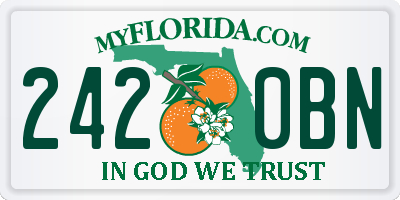 FL license plate 2420BN