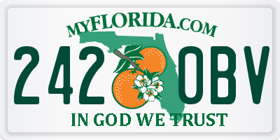 FL license plate 2420BV