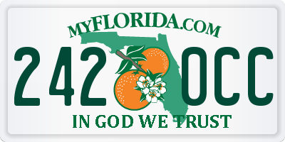 FL license plate 2420CC