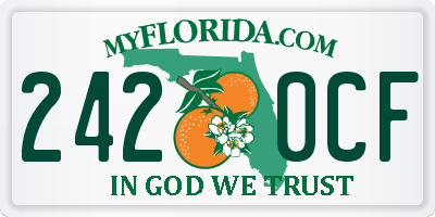 FL license plate 2420CF