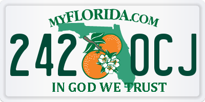 FL license plate 2420CJ