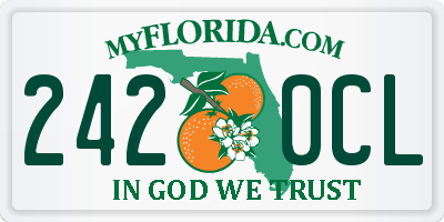 FL license plate 2420CL