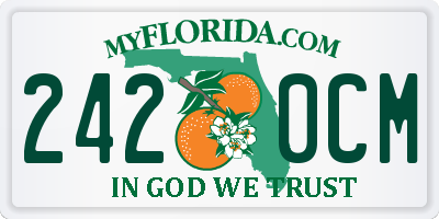FL license plate 2420CM