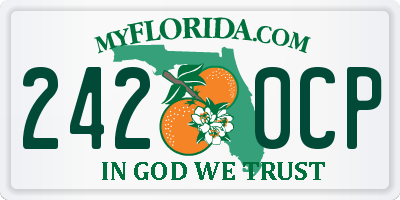 FL license plate 2420CP