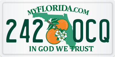 FL license plate 2420CQ
