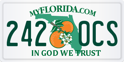 FL license plate 2420CS