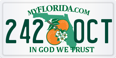 FL license plate 2420CT