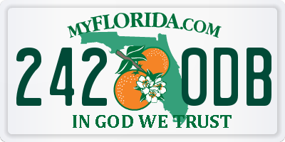 FL license plate 2420DB
