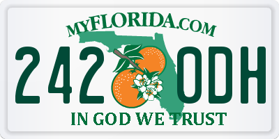FL license plate 2420DH