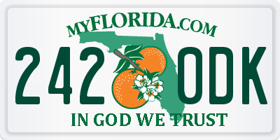 FL license plate 2420DK