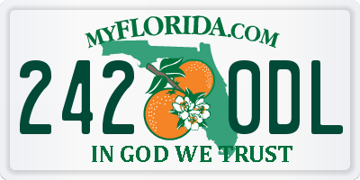 FL license plate 2420DL