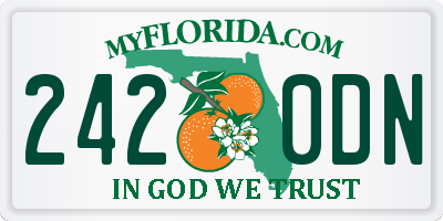 FL license plate 2420DN