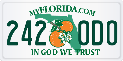 FL license plate 2420DO