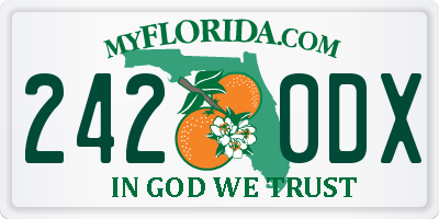 FL license plate 2420DX