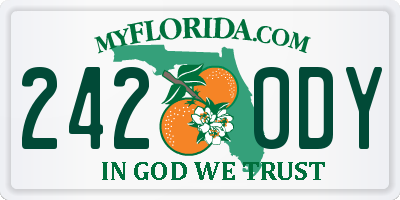 FL license plate 2420DY