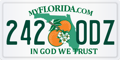 FL license plate 2420DZ