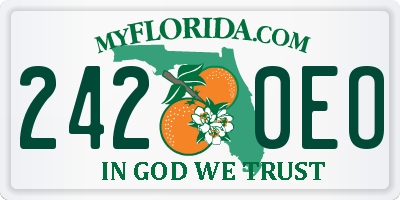 FL license plate 2420EO