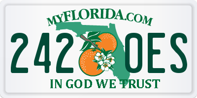 FL license plate 2420ES