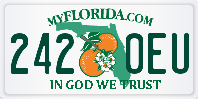 FL license plate 2420EU