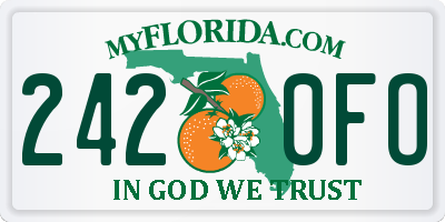 FL license plate 2420FO