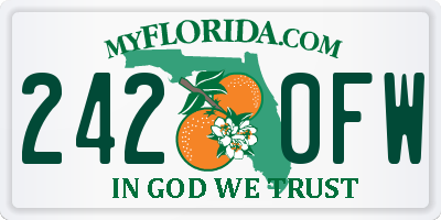 FL license plate 2420FW
