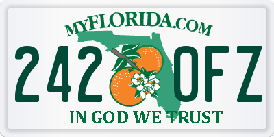 FL license plate 2420FZ