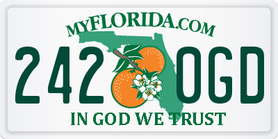 FL license plate 2420GD