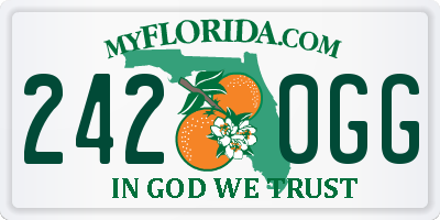 FL license plate 2420GG