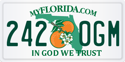 FL license plate 2420GM