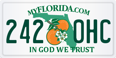 FL license plate 2420HC