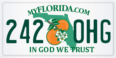 FL license plate 2420HG
