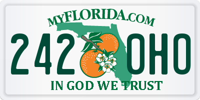 FL license plate 2420HO