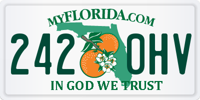 FL license plate 2420HV
