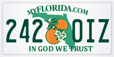 FL license plate 2420IZ